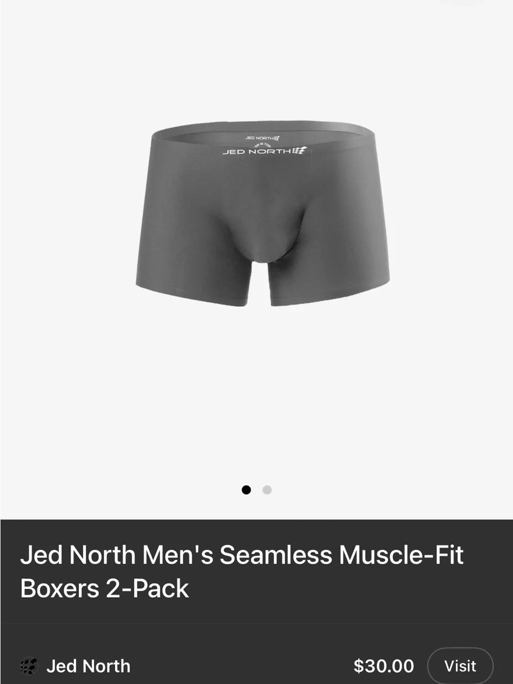 Jed North Black and Olive Athletic seamless boxers